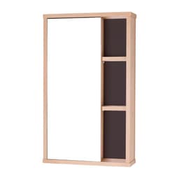 Espelho para Banheiro com Armário Milano Carvalho e Grafite