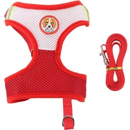 Coleira Peitoral Puppie para Cães e Gatos Tamanho M até 40Kg Vermelho