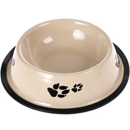 Comedouro e Bebedouro Aço Inoxidável 15cm 150ml Bege