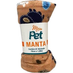 Manta Pet Microfibra 100% Poliéster 70x100cm Dog Laranja