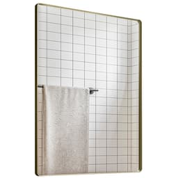 Espelho Decorativo Skkar Retang 92x62 Moldura 25 cm Dourado Dhom