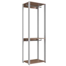 Guarda Roupa Closet 02 Cabideiros 183X60cm Branco Montana PRODDY