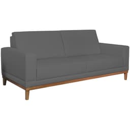 Sofa 2 Lugares 145 cm Crons Suede Cinza Vazzano