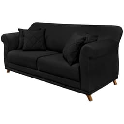 Sofa 2 Lugares Retro Polo 180cm Com Almofada Suede 1105 Ezz