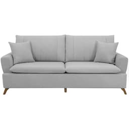 Sofa 3 Lugares 180 cm Eron Linho Cinza Vazzano