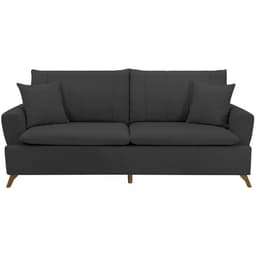 Sofa 3 Lugares 180 cm Eron Linho Grafite Vazzano