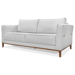 Sofa Balli 2 Lugares 170cm Pes Madeira Linho 221 Grigio Ezz