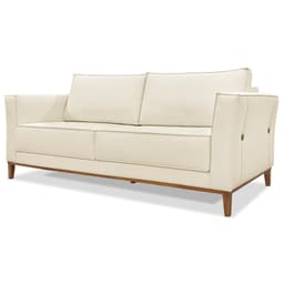 Sofa Balli 3 Lugares 210cm Pes Madeira Linho 223 Natural Ezz