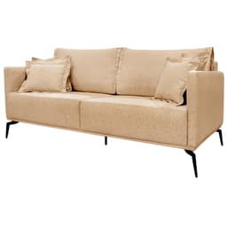 Sofa Liv 2 Lugares 160cm Pes Aço Linho 231 Dourado Ezz