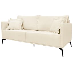 Sofa Liv 3 Lugares 220cm Pes Aço Linho 234 Perola Ezz