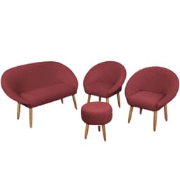 Kit Recepção Sofá com 2 Poltronas Para Sala de Estar Luxo MOBLAN decor
