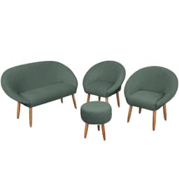 Kit Recepção Sofá com 2 Poltronas Para Sala de Estar Luxo MOBLAN decor