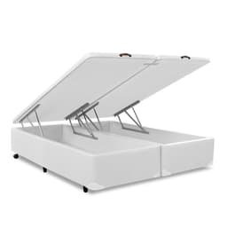Base para Cama Box Queen Gomes com Baú Branca
