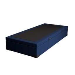 Base para Cama Box Solteiro Guldi com Baú Linho (47x88x188 cm) Azul Marinho