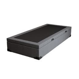 Base para Cama Box Solteiro Guldi com Baú Linho (47x88x188 cm) Cinza