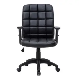 Cadeira de Escritório Diretor Giratória Fitz com Braços Ajustáveis Preta