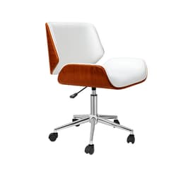 Cadeira de Escritório Diretor Giratória Lauren Branca