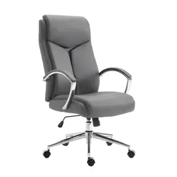 Cadeira de Escritório Presidente Giratória com Relax Evergreen Cinza