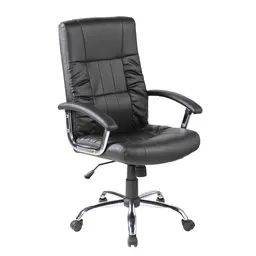 Cadeira de Escritório Presidente Giratória com Relax Office Plus Preta