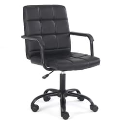 Cadeira de Escritório Secretária Giratória Fitz Repuxada Preta