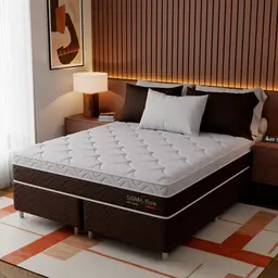 Cama Box com Colchão Queen Sigma Flow Anti Stress (23x158x198)