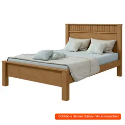 Cama Casal Athenas Flex Amêndoa e Off White
