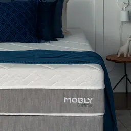 Colchão Solteiro Sublime Mola Ensacada e Espuma Viscoelástica (32x78x188) Cinza e Branco