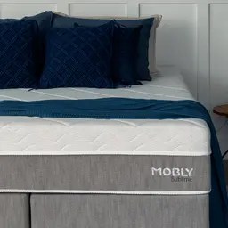 Colchão Viúva Sublime Mola Ensacada e Espuma Viscoelástica (32x128x188) Cinza e Branco