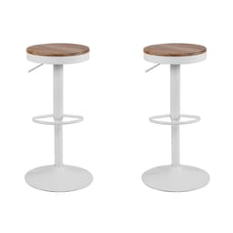 Conjunto com 2 Banquetas Giratórias Bayonne Branco