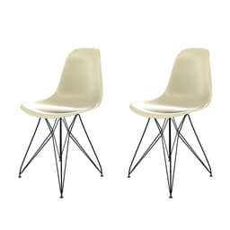 Conjunto com 2 Cadeiras Eames Eiffel Fendi e Preto