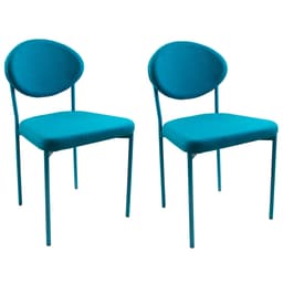 Conjunto com 2 Cadeiras de Cozinha Bella Sarja Azul