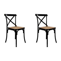 Conjunto com 2 Cadeiras de Jantar Katrina Preta