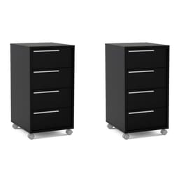 Conjunto com 2 Gaveteiros Maia 8 GV Preto