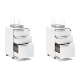 Conjunto com 2 Gaveteiros Maia II 6 GV Branco