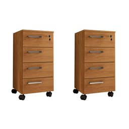 Conjunto com 2 Gaveteiros Paris 8 GV Freijó