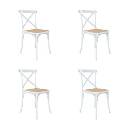 Conjunto com 4 Cadeiras de Jantar Katrina Branca