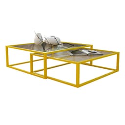 Conjunto de Mesa de Centro Duo Catarina Amarela