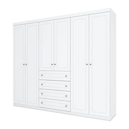 Guarda-Roupa Casal Mississipi 6 Portas 4 Gavetas Branco