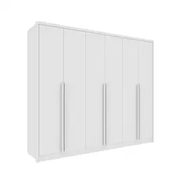 Guarda-Roupa Casal Poenia 6 Portas 6 Gavetas Neve