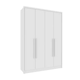 Guarda-Roupa Solteiro Max 4 Portas 2 Gavetas Neve