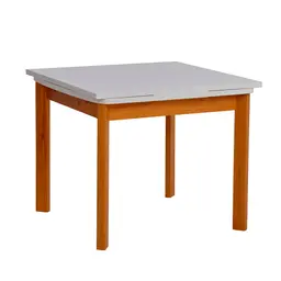 Mesa de Jantar Extensível Retangular Marea Branca e Castanho 151 cm