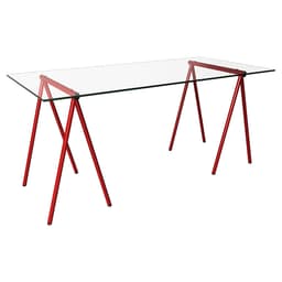 Mesa de Jantar Retangular Copacabana Vermelha 140 cm