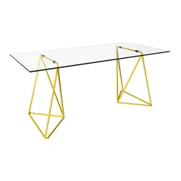Mesa de Jantar Retangular Leblon Amarela 140 cm