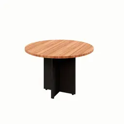 Mesa de Reunião Redonda Yaris Nogal Sevilha e Preta