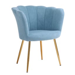 Poltrona Pétalas Aveludadas Eva Azul Claro