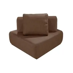 Sofá 1 Lugar Modular Dalí Poliéster Caqui