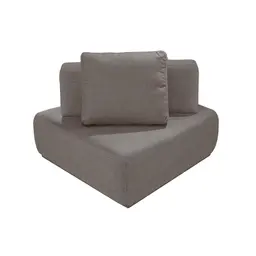 Sofá 1 Lugar Modular Dalí Poliéster Cinza