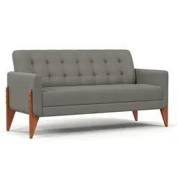 Sofá 3 Lugares Brooklin Linho Cimento 230 cm