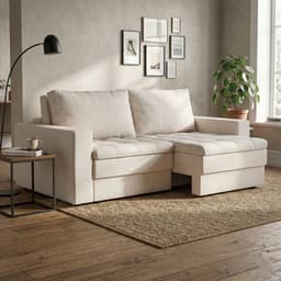 Sofá 3 Lugares Retrátil Berna Linho Cru 210 cm