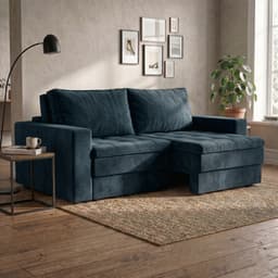 Sofá 3 Lugares Retrátil Berna Suede Grafite 210 cm
